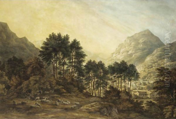 Borrowdale, West Cumberland Oil Painting by John Glover