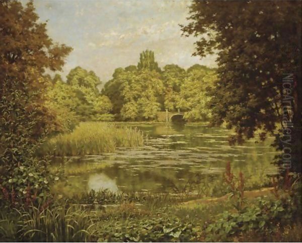 The Quiet Lake Oil Painting by Henri Biva