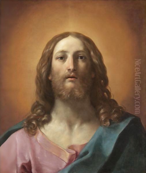 Bust Of Christ Oil Painting by Guido Reni