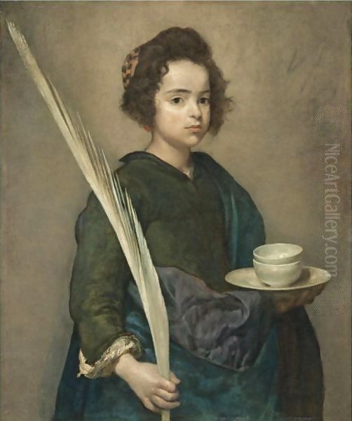 Saint Rufina Oil Painting by Diego Rodriguez de Silva y Velazquez