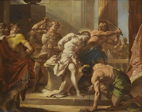 The Flagellation Of Christ Oil Painting by Francesco Solimena