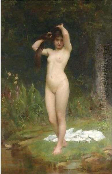 A Woodland Nymph Oil Painting by Philip Hermogenes Calderon