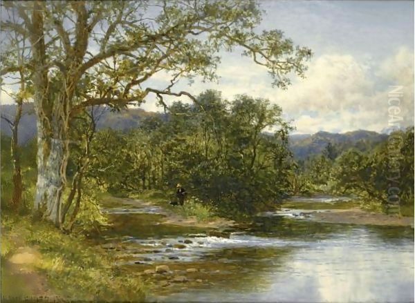 Bettws-Y-Coed, North Wales Oil Painting by Benjamin Williams Leader