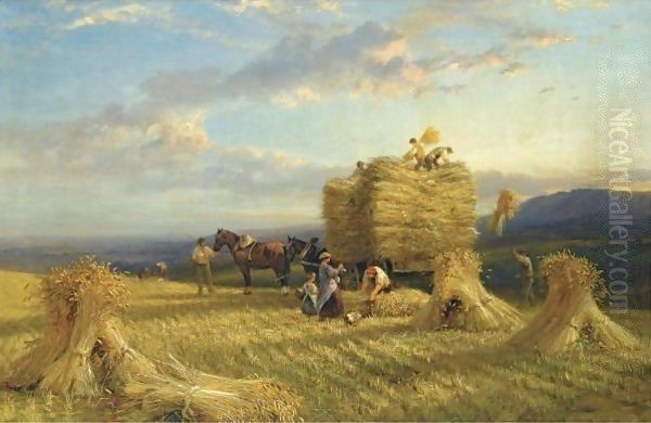 The Last Load Oil Painting by George Cole, Snr.