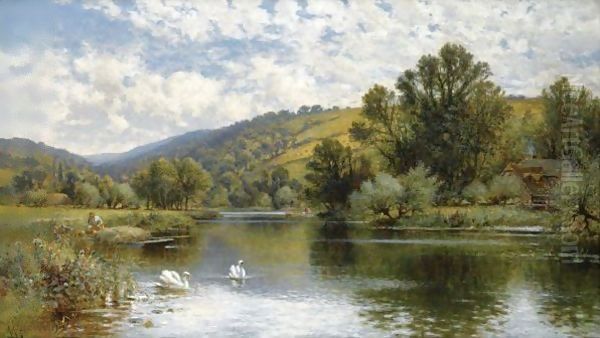 On The Thames Oil Painting by Alfred Glendening