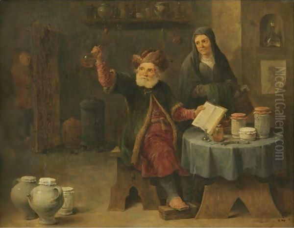 Brusselsthe Visit To The Physician Oil Painting by David The Younger Teniers