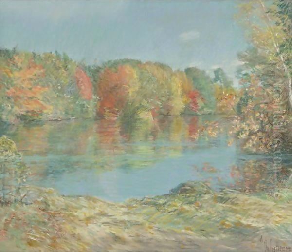 Walden Pond Oil Painting by Frederick Childe Hassam