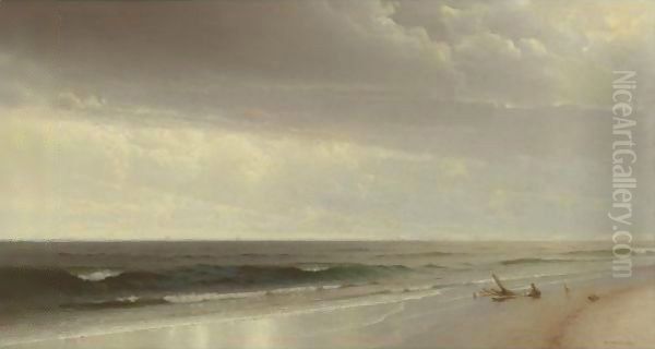 Newport Beach Oil Painting by William Trost Richards