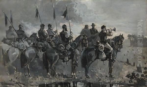 Rush's Lancers Oil Painting by Winslow Homer