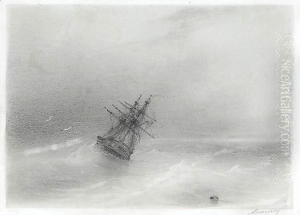 High Seas 2 Oil Painting by Ivan Konstantinovich Aivazovsky