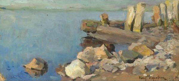 The Coast Oil Painting by Konstantin Alexeievitch Korovin