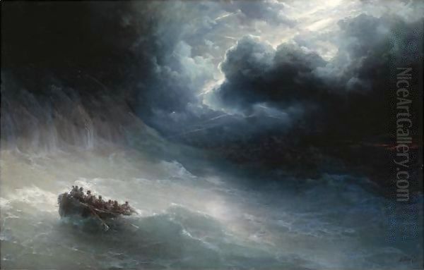 The Wrath Of The Seas Oil Painting by Ivan Konstantinovich Aivazovsky