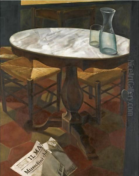 Still Life With Table Oil Painting by Alexander Evgenievich Yakovlev