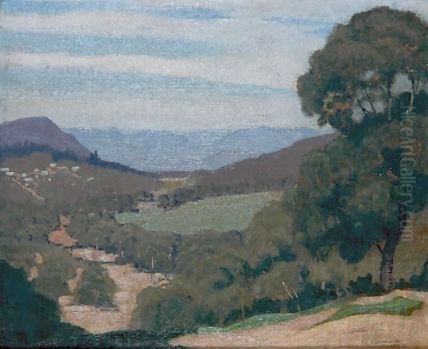 The Vale Oil Painting by Elioth Gruner