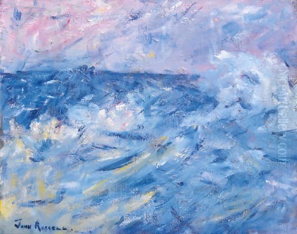 Stormy Sky And Sea, Belle-Ile, Off Brittany Oil Painting by John Peter Russell