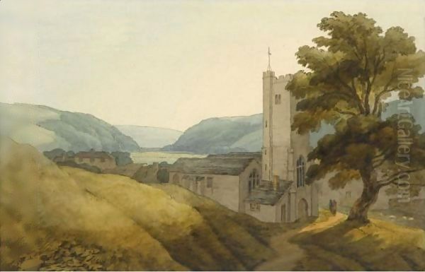 From The Churchyard At Dulverton, Somerset Oil Painting by John White Abbott