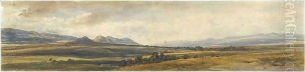 An Extensive Landscape, Traditionally Identified As The Lake District Oil Painting by Peter de Wint