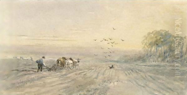 The Plough-Team Oil Painting by David Cox