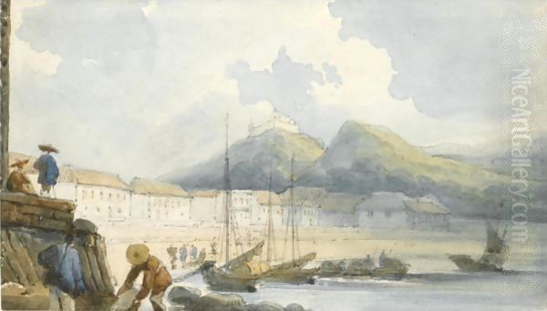 Chinese Boatmen At Macao Oil Painting by George Chinnery