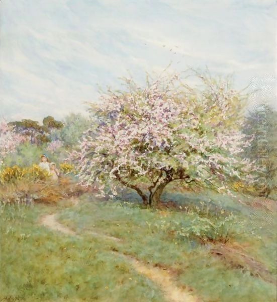 Crabapple Trees, Hampstead Heath Oil Painting by Helen Mary Elizabeth Allingham