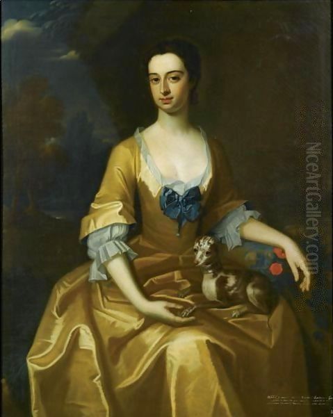 Portrait Of Mary, Lady Arundell Of Wardour (1716-1769) Oil Painting by Enoch Seeman