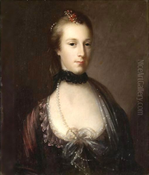 Portrait Of A Lady Oil Painting by John Astley