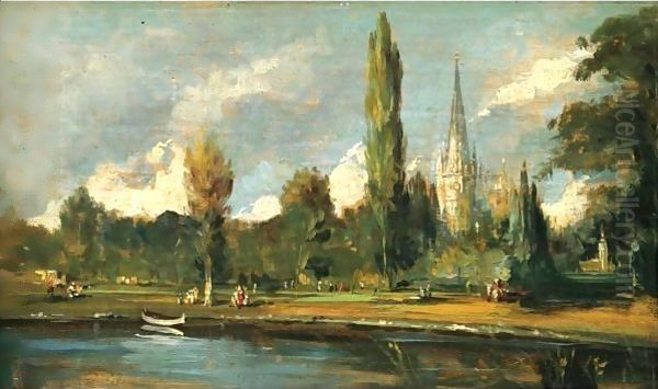 A View Of Salisbury Cathedral Oil Painting by John Constable