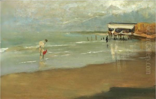 Playa De Galicia (Beach In Galicia) Oil Painting by Joaquin Sorolla Y Bastida