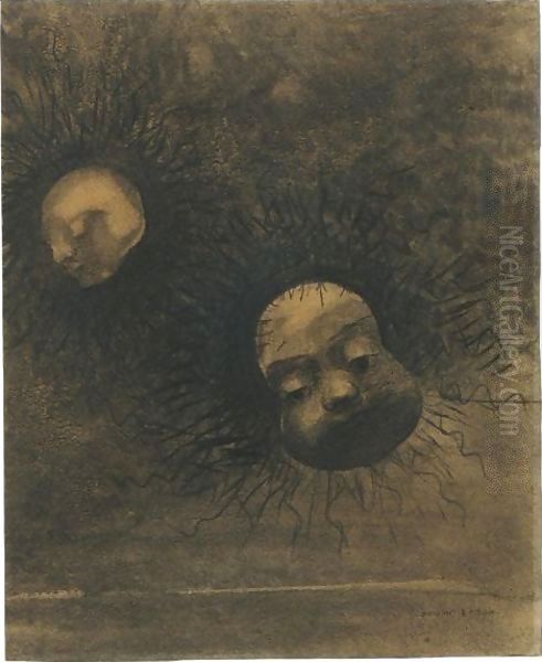 Les Boues Ou Dans Les Boues Primordiales Oil Painting by Odilon Redon