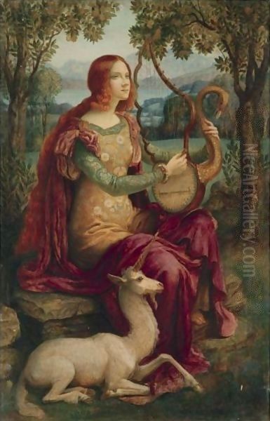 La Dame A La Licorne Oil Painting by Armand Point