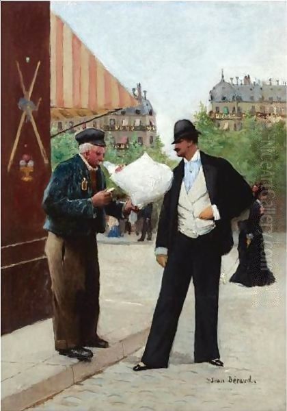 Le Livreur Oil Painting by Jean-Georges Beraud