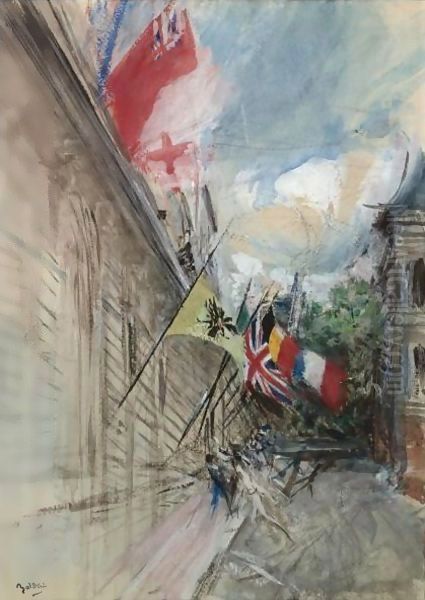 Paris, 14 July Oil Painting by Giovanni Boldini