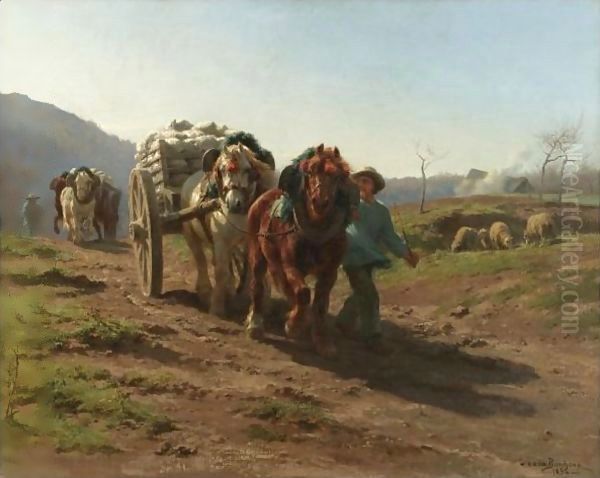 Retour De Champs Oil Painting by Rosa Bonheur