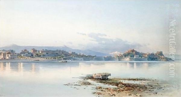 View Of Corfu 6 Oil Painting by Angelos Giallina