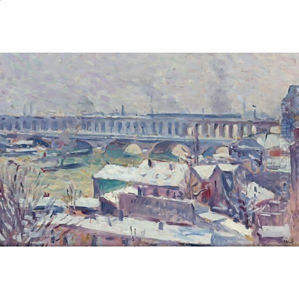 La Seine Oil Painting by Maximilien Luce