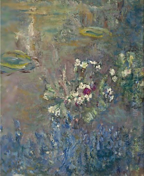 Les Nympheas Oil Painting by Claude Oscar Monet