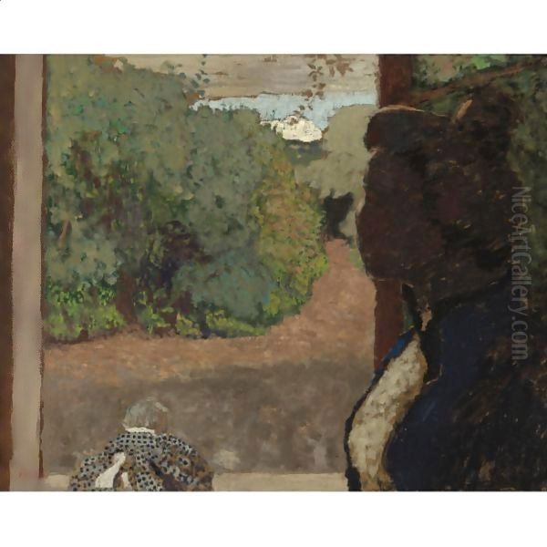 A La Fenetre Oil Painting by Jean-Edouard Vuillard