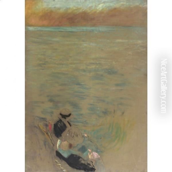 Femmes Au Bord De La Mer Oil Painting by Jean-Edouard Vuillard