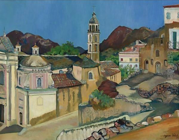 Eglise De Belgodere, Corse Oil Painting by Suzanne Valadon