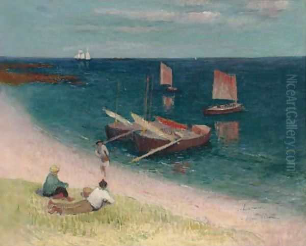 La Cote D'Armor, Plage Oil Painting by Henri Moret