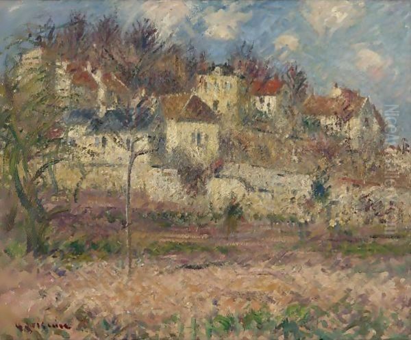 Scene De Village Oil Painting by Gustave Loiseau