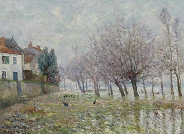 Apres L'Inondation, Haute-Indre, Loire Inferieure Oil Painting by Maxime Maufra