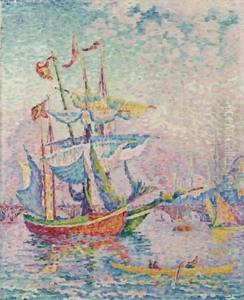 La Corne D'Or. Le Pont Oil Painting by Paul Signac