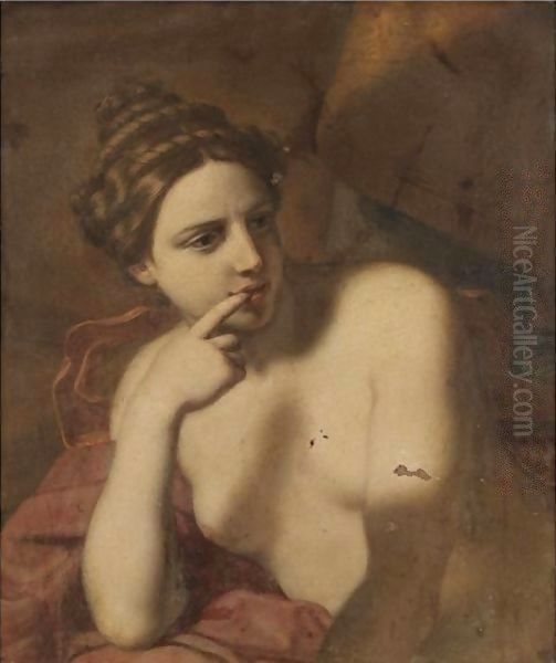 A Half-Length Female Figure, Possibly Venus Oil Painting by Michele Desubleo