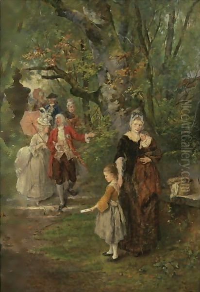 The Petition Oil Painting by Ludwig Knaus