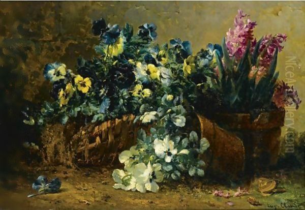 A Still Life With Hyacinths And Violets Oil Painting by Eugene Claude