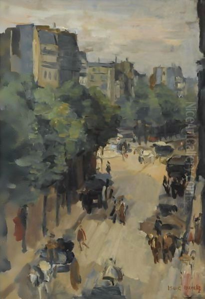 A Street Scene In Paris Oil Painting by Isaac Israels