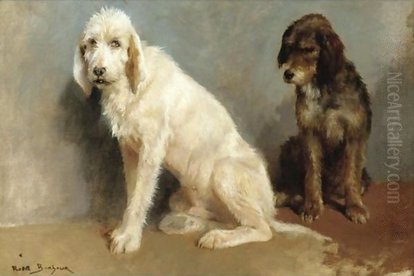 Study Of Two Dogs Oil Painting by Rosa Bonheur