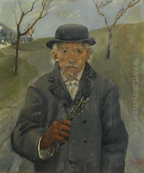 Onkel Joachim (Uncle Joachim) Oil Painting by Christian Krohg