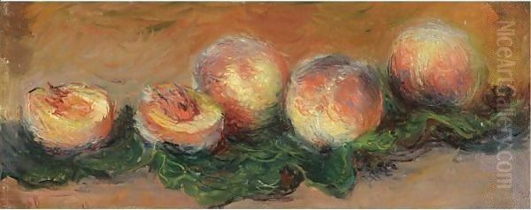 Peches Oil Painting by Claude Oscar Monet